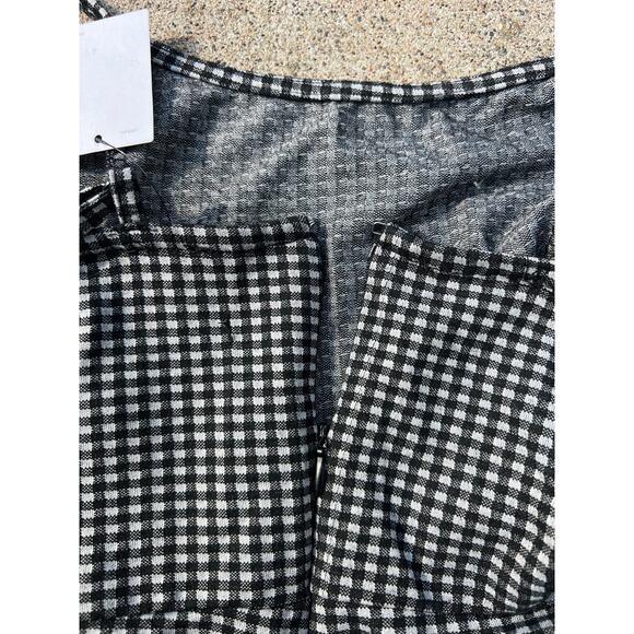 New Urban Outfitters Jumpsuit Women Size XS Black White Gingham Sleeveless Zip - Picture 5 of 7